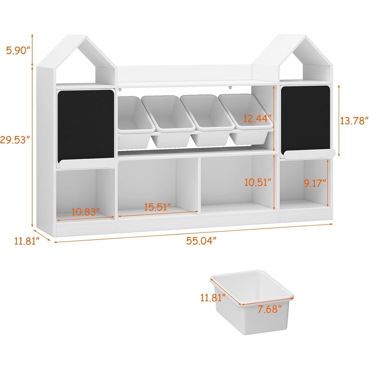 White Castle-Shaped Bookshelf with Blackboard Panels - & Educational, 27\