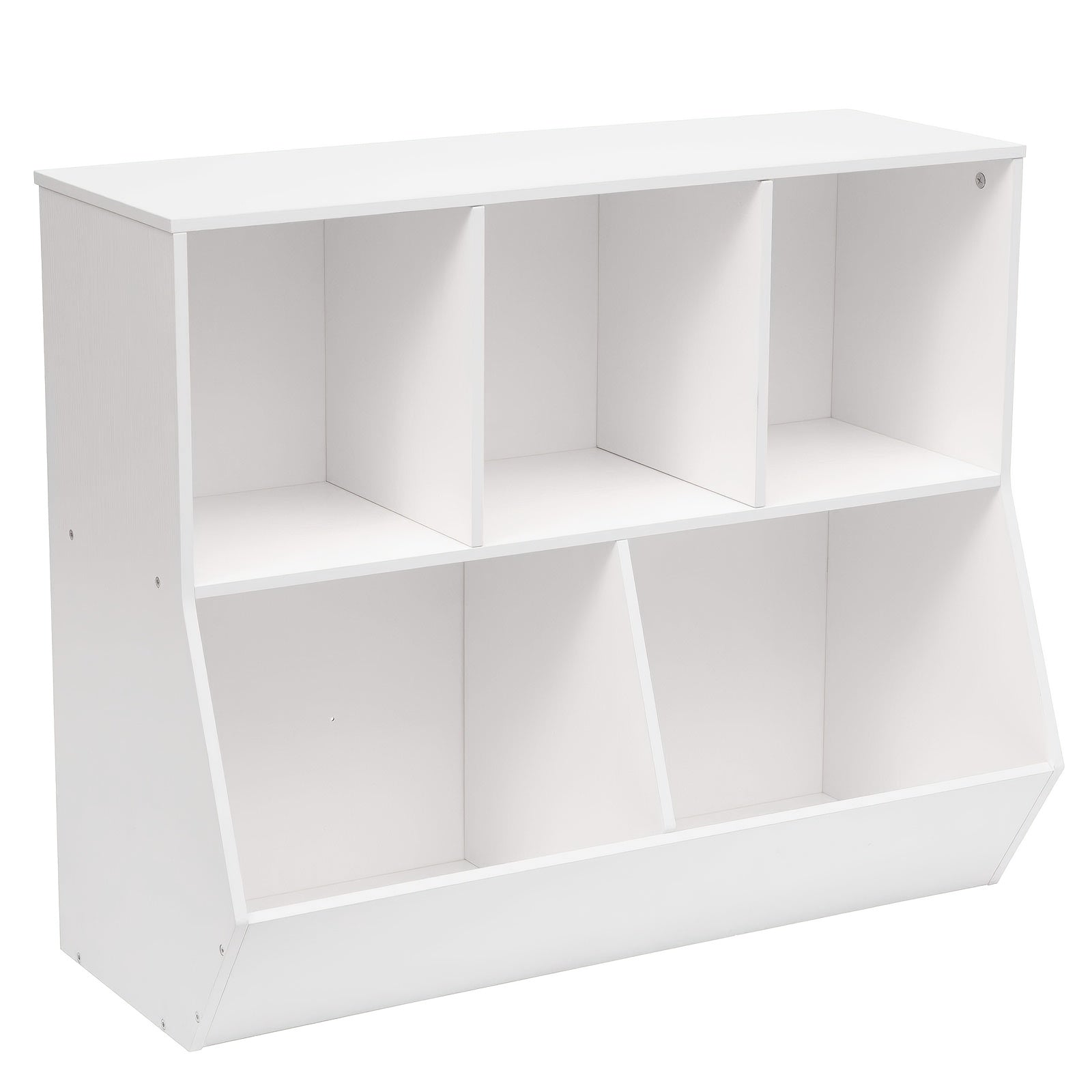 Rustic Brown Engineered Wood Toy Storage Cabinet & Bookshelf - 35.4\