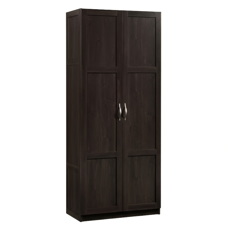 71-Inch Wooden Storage Cabinet, a Four-Tier Freestanding Organizer, Versatile Tall Cabinet Suitable for The Kitchen, Pantry, Living Room, And Bedroom, a Floor-Standing Storage Unit Featuring Adjustable Shelves
