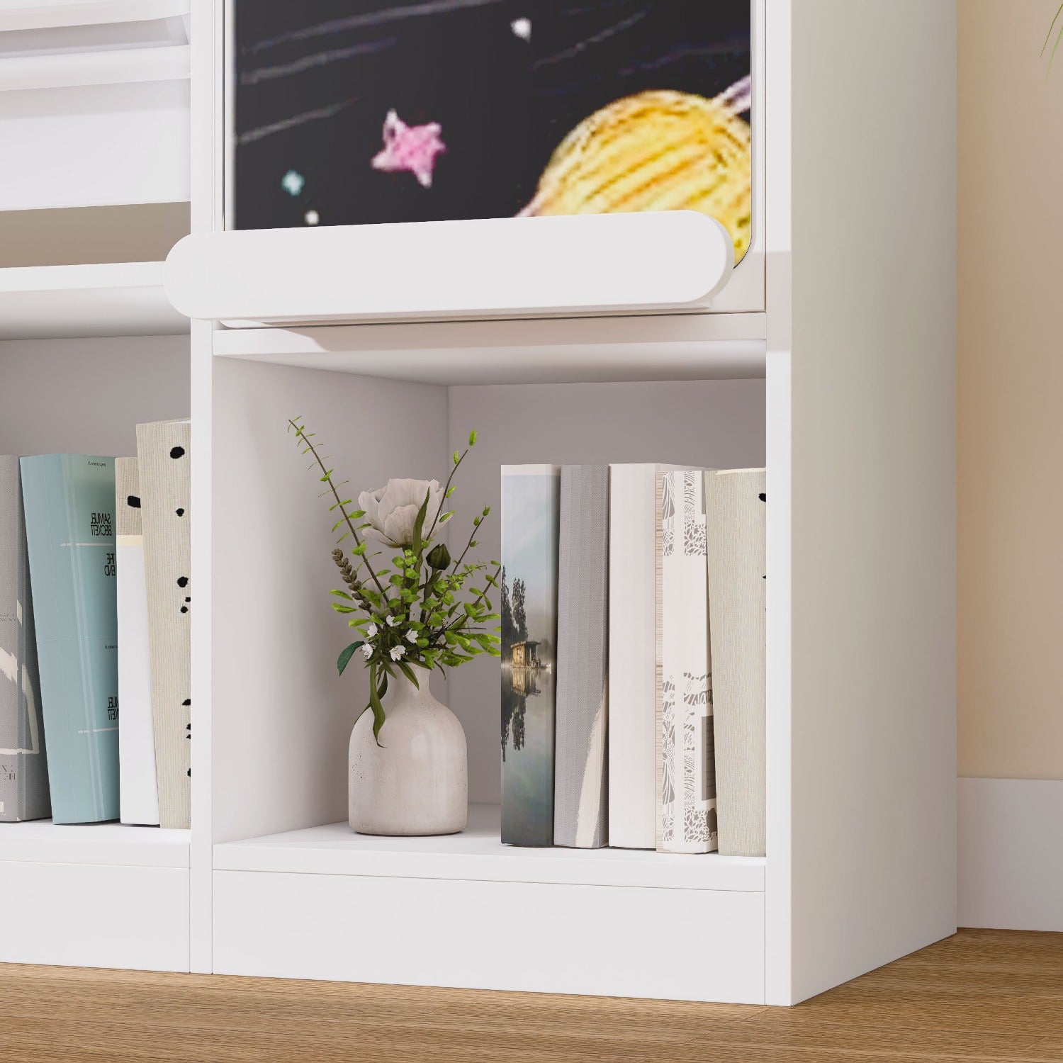 White Castle-Shaped Bookshelf with Blackboard Panels - & Educational, 27\