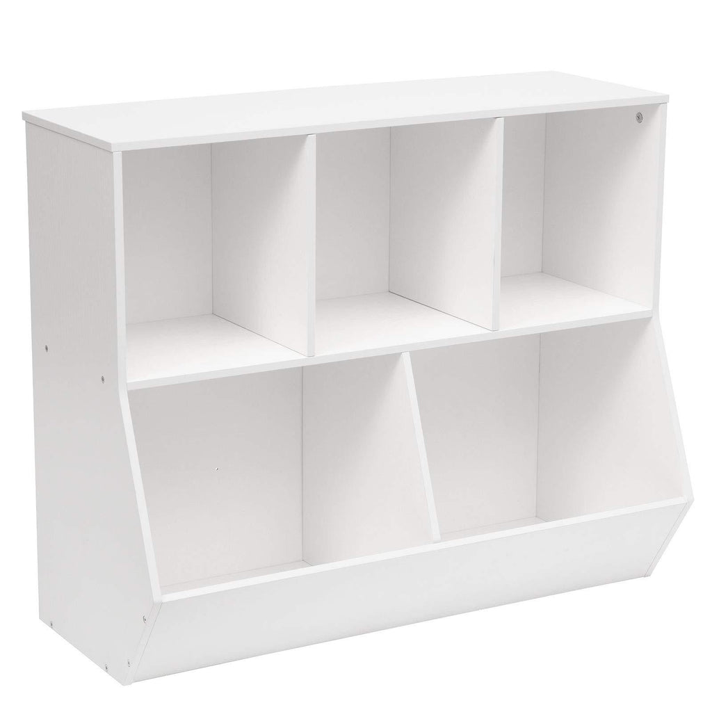 Rustic Brown Engineered Wood Toy Storage Cabinet & Bookshelf - 35.4\
